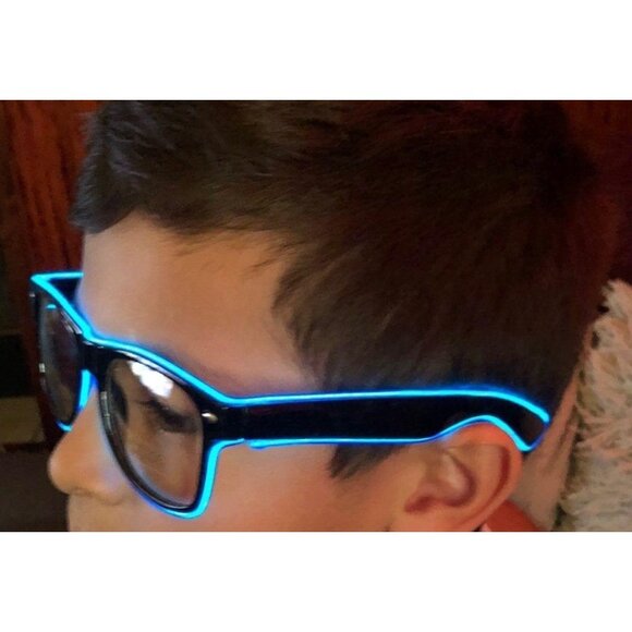 Led Glasses Glow Light Halloween Clear Glasses OS - Picture 6 of 8